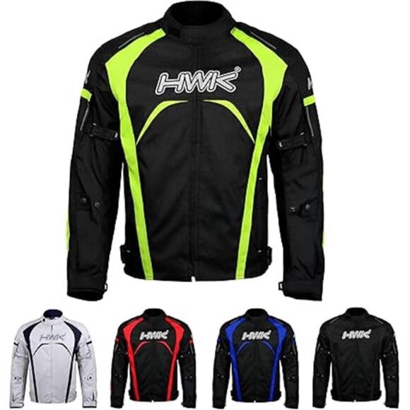 Motorcycle Jacket for Men & Women, Waterproof, High Visibility Rain Jacket - Picture 7 of 7